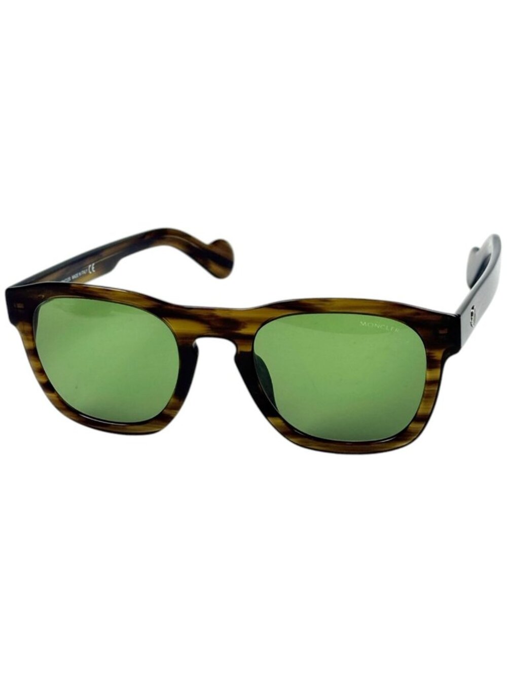 Moncler Sunglasses Green Acetate Brown Eyewear